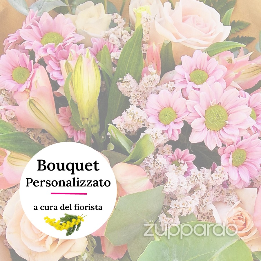 bouquet personalizzato con mimosa